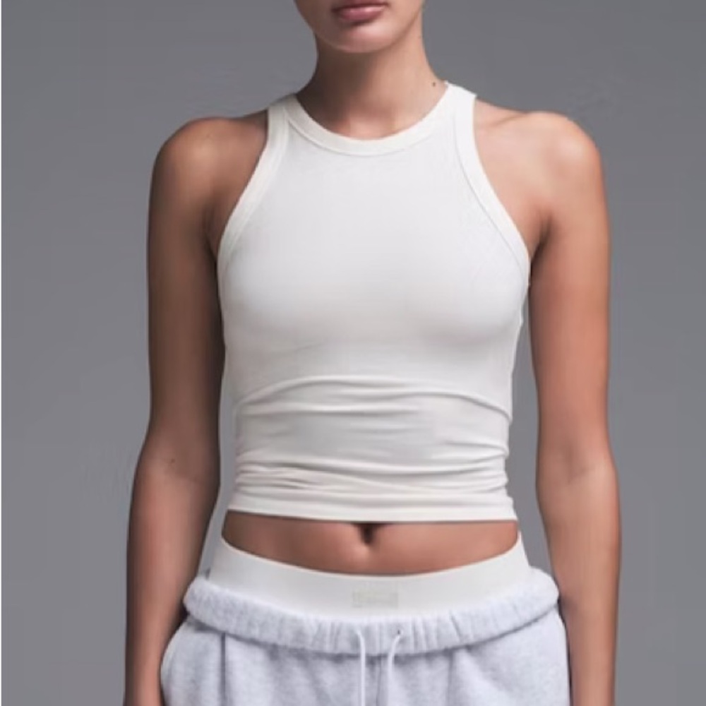 SKIMS Cotton Jersey CREW NECK TANK in Marble - Picture 2 of 3